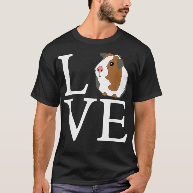 Camiseta LOVE Guinea Pig Cute Gerbil  (Frente)