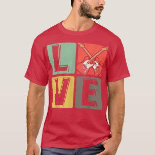 Camiseta Love Guitar Legal Electric Guitarist Rock Music Lo