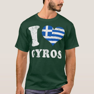 Camiseta Love Gyros Grego Comida Grécia Flag