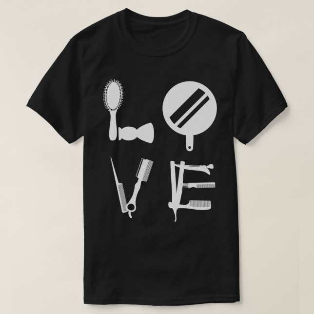 Camiseta Love Hairstylist Classic TSirt (Frente do Design)