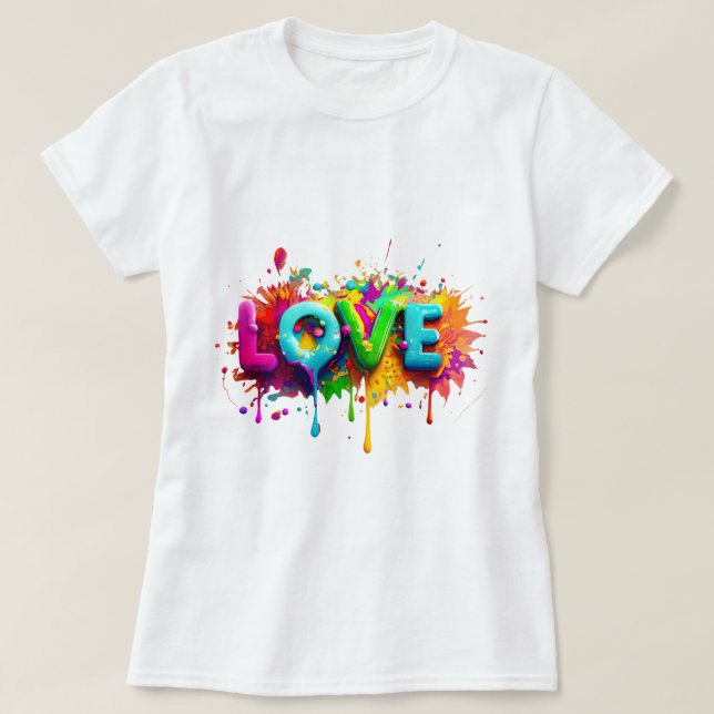 Camiseta Love Heart Aesthetic Girl T-Shirt 💕 (Frente do Design)