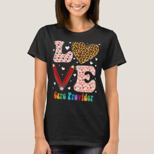 Camiseta Love Heart Care Provider Leopard Xadrez Red Valent
