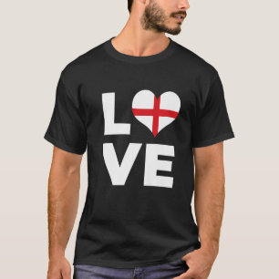 Camiseta Love Heart England Flag