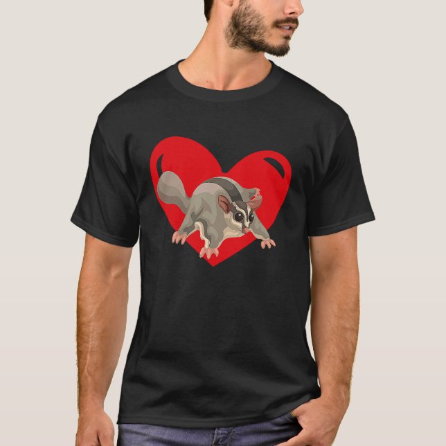 Camiseta Love Heart Graphic Sugar Glider Bo (Frente)