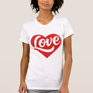 Camiseta Love Heart Logo – Red Romantic Symbol
