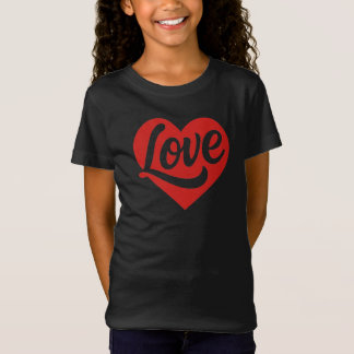 Camiseta Love Heart Logo – Red Romantic Symbol