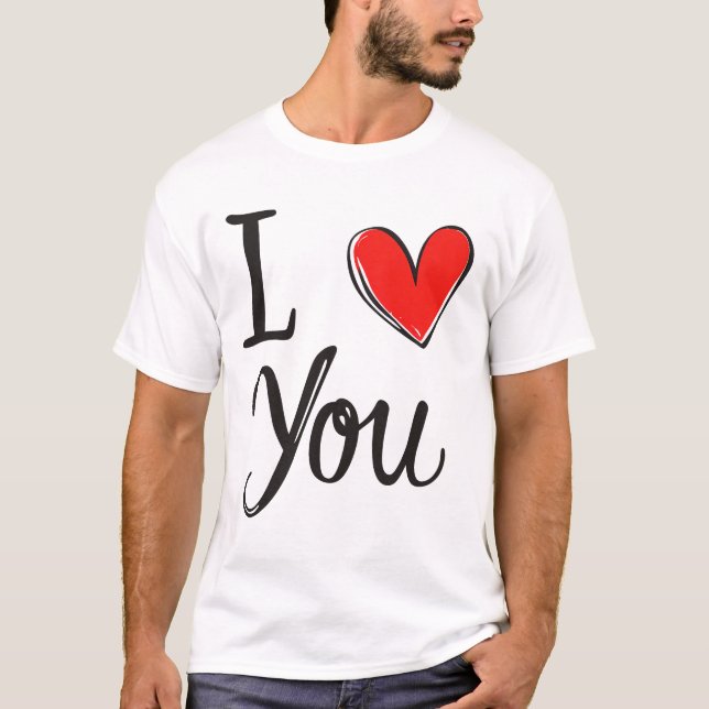 Camiseta Love Heart Quote – Cute Romantic Present (Frente)