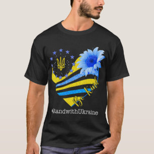 Camiseta Love Heart Ucrânia Be Kind Stand With Ucrânia Ukra
