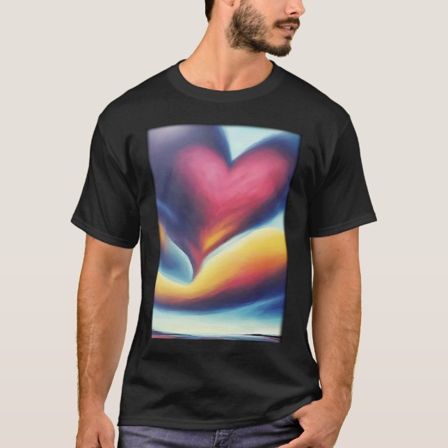 Camiseta Love Heart Valentine's Day Couple Romantic (Frente)