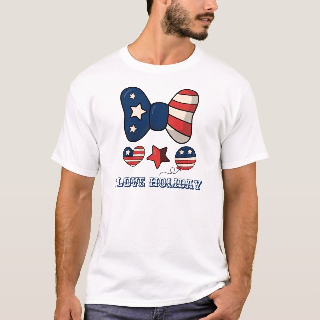 Camiseta Love Holiday Vintage American Design (Frente)