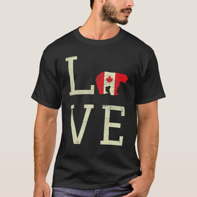 Camiseta Love Home Canada Day Mapeando Orgulhosas Bandeiras (Frente)