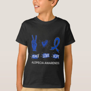 Camiseta Love Hope Alopecia Awarying Areata Ribbon Support
