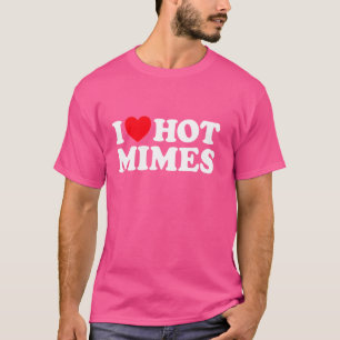 Camiseta Love Hot Mimes Engraçado Mime Silencioso Theater A