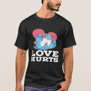 Camiseta Love Hurt Parrots Bird Budgerigar Broken Heart-S
