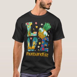 Camiseta Love Husband Life Chinelos Sunvidros Pineapple