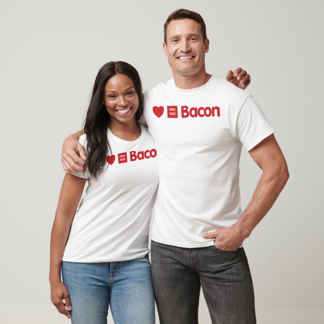 Camiseta Love Igualdade Bacon (Unissex)