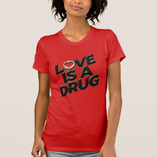 Camiseta Love Is A Drug 3D Chrome Heart Y2K Streetwear