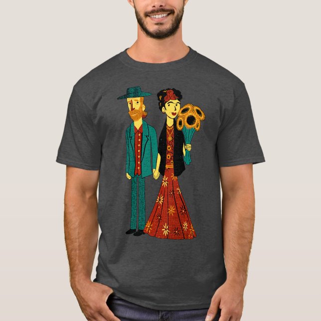 Camiseta Love is Art Frida Kahlo and Van Gogh (Frente)