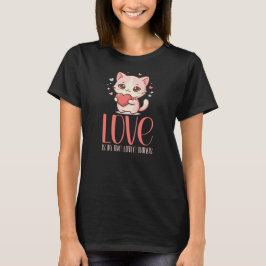 Camiseta Love is in The Little Things Cat