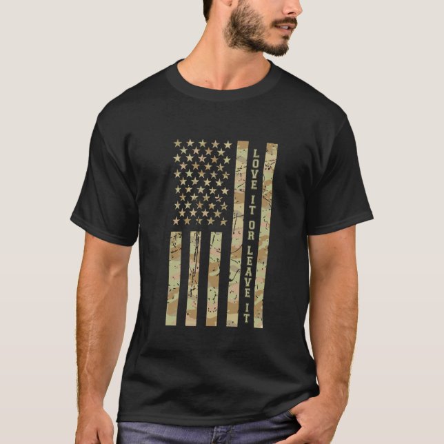 Camiseta Love It Or Leave It Patriotism Conservative Desert (Frente)
