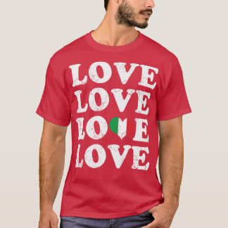 Camiseta Love Italiana Flag Heart Italy Italia Italia