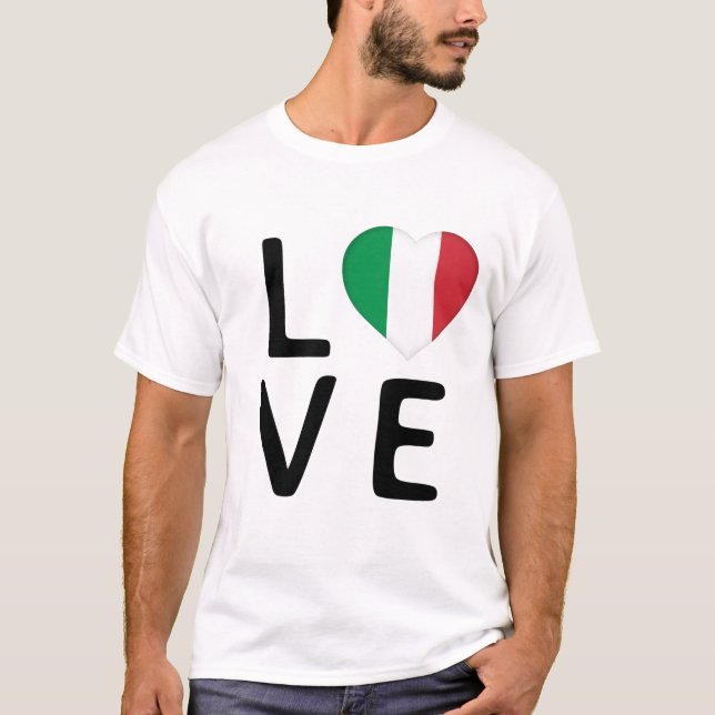 Camiseta Love - Italy Flag (Frente)