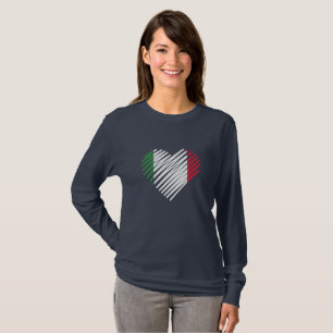 Camiseta Love Italy Heart Italia Shirt Italiana Roots