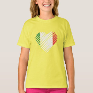 Camiseta Love Italy Heart Italia Shirt Italiana Roots