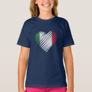 Camiseta Love Italy Heart Italia Shirt Italiana Roots