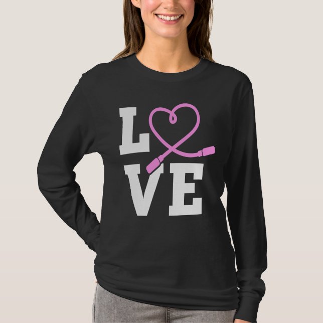 Camiseta LOVE Jump Rope Skipping Jumping Sports (Frente)
