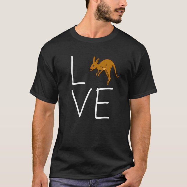 Camiseta Love Kangaroo Aussie Austrália Kids Kangaroo (Frente)