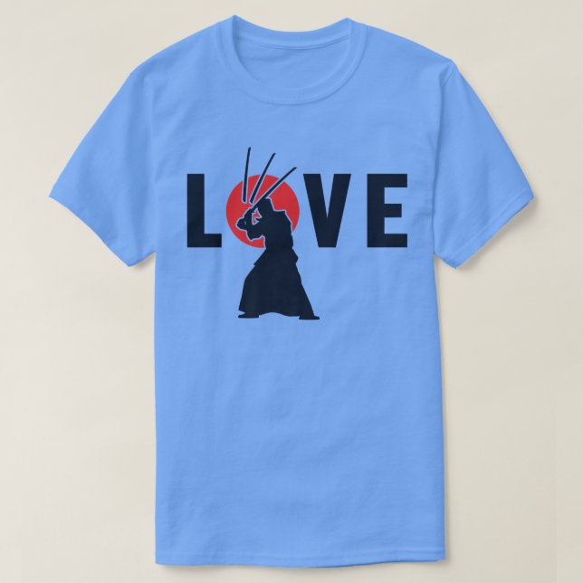 Camiseta Love Kata Kenjusu Katana Samurai Kendo Premium T-S (Frente do Design)