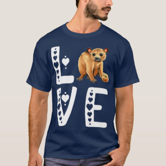 Camiseta Love Kinkajou Night Walker Prehensil Animal Heart
