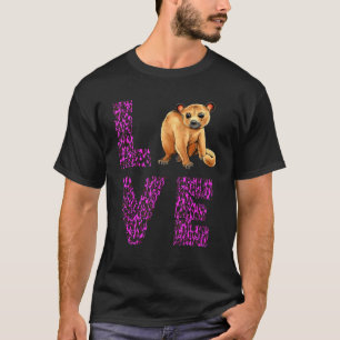 Camiseta Love Kinkajou Purple Leopard Night Walker Kinkajou