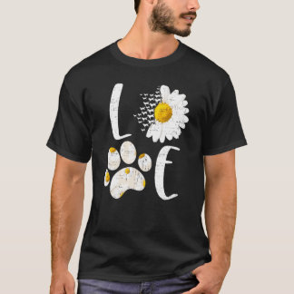 Camiseta Love Labrador Retriever Costume Dog Paw Daisy Flow