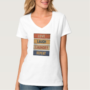 Camiseta Love Laugh Laundry Repete