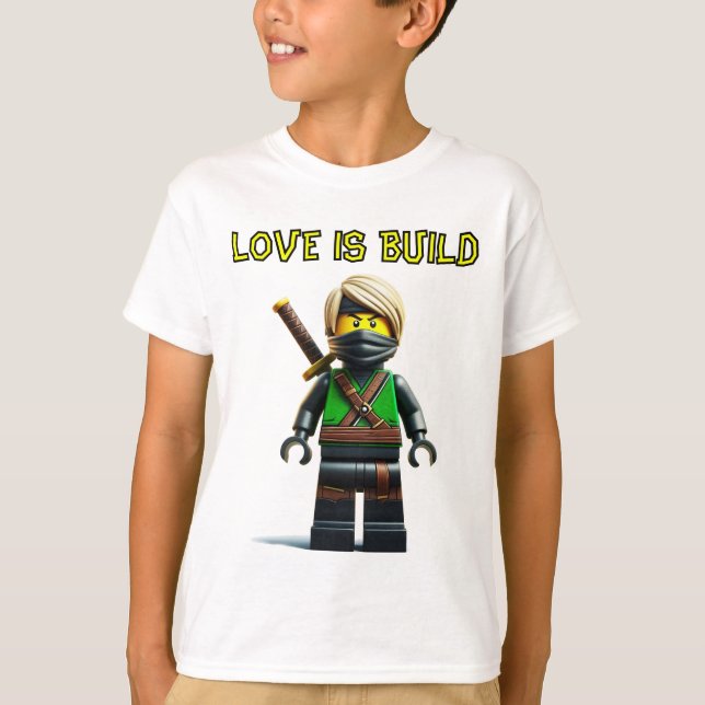 Camiseta Love Lego Ninjas Builder Love (Frente)