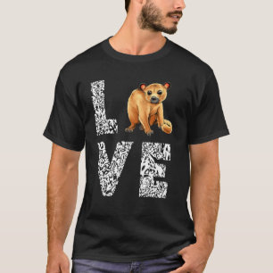Camiseta Love Leopardo Kinkajou Night Walker Kinkajou Honey
