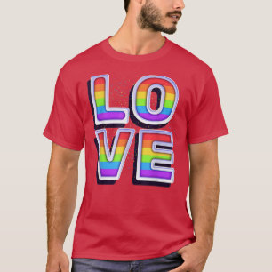 Camiseta Love LGBT Rainbow Orgulho gay Mês T-Shirt