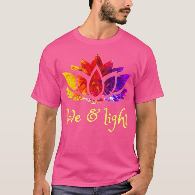 Camiseta Love Light Lotus Spiritual Reiki Yoga (Frente)
