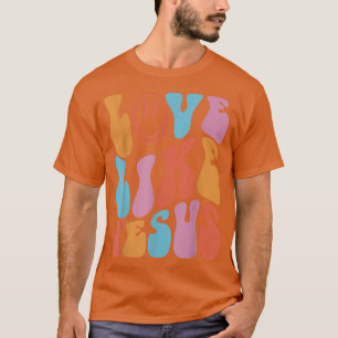 Camiseta Love Like Jesus Smile Face Aesthetic Trendy Clothi