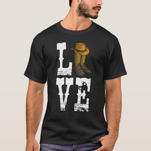 Camiseta Love Line Dancing Men Classy Boots 1 (Frente)
