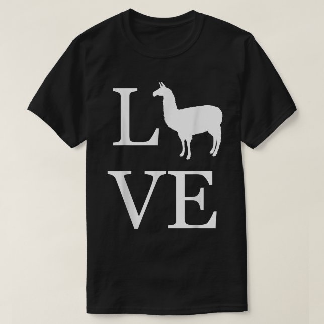 Camiseta Love Llama Alpaca Silhouette Llamas Proprietário d (Frente do Design)