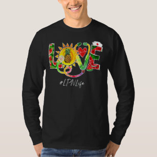 Camiseta Love Lpn Nurs Off Duty Watermelon Pineapple Summe