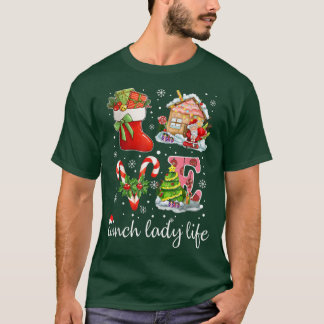 Camiseta Love Lunch Lady Life & Cafeteria Snowflake Christm