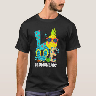 Camiseta Love Lunch Lady Sacudir Flop. Abacaxi Summer Chris