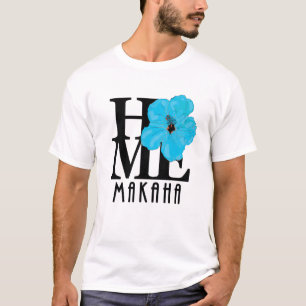Camiseta LOVE Makaha Hawaii Blue Hibiscus