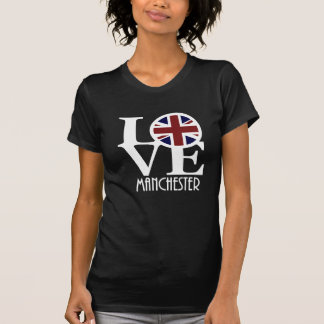 Camiseta LOVE Manchester England (texto em branco)