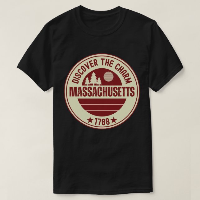 Camiseta Love Massachusetts - Bonita oferta de Estado MÃE (Frente do Design)