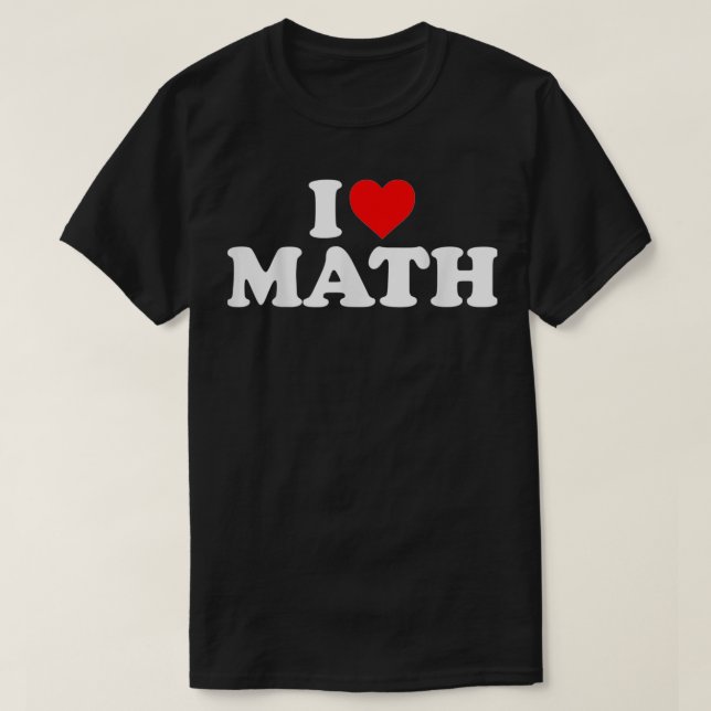 Camiseta Love Math Heart (Frente do Design)